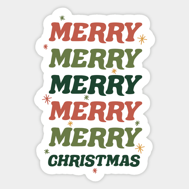 Merry Mery Merry Christmas Sticker by JunkyDotCom